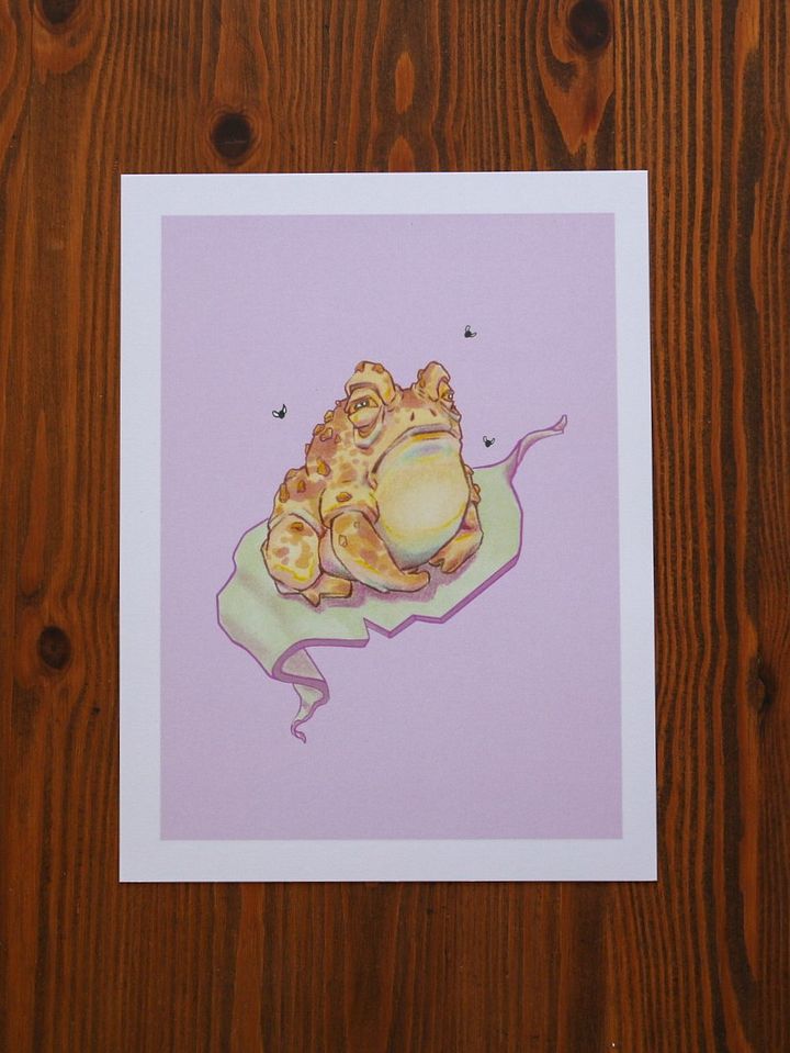 TOAD ON A LEAF PRINT product image (1)