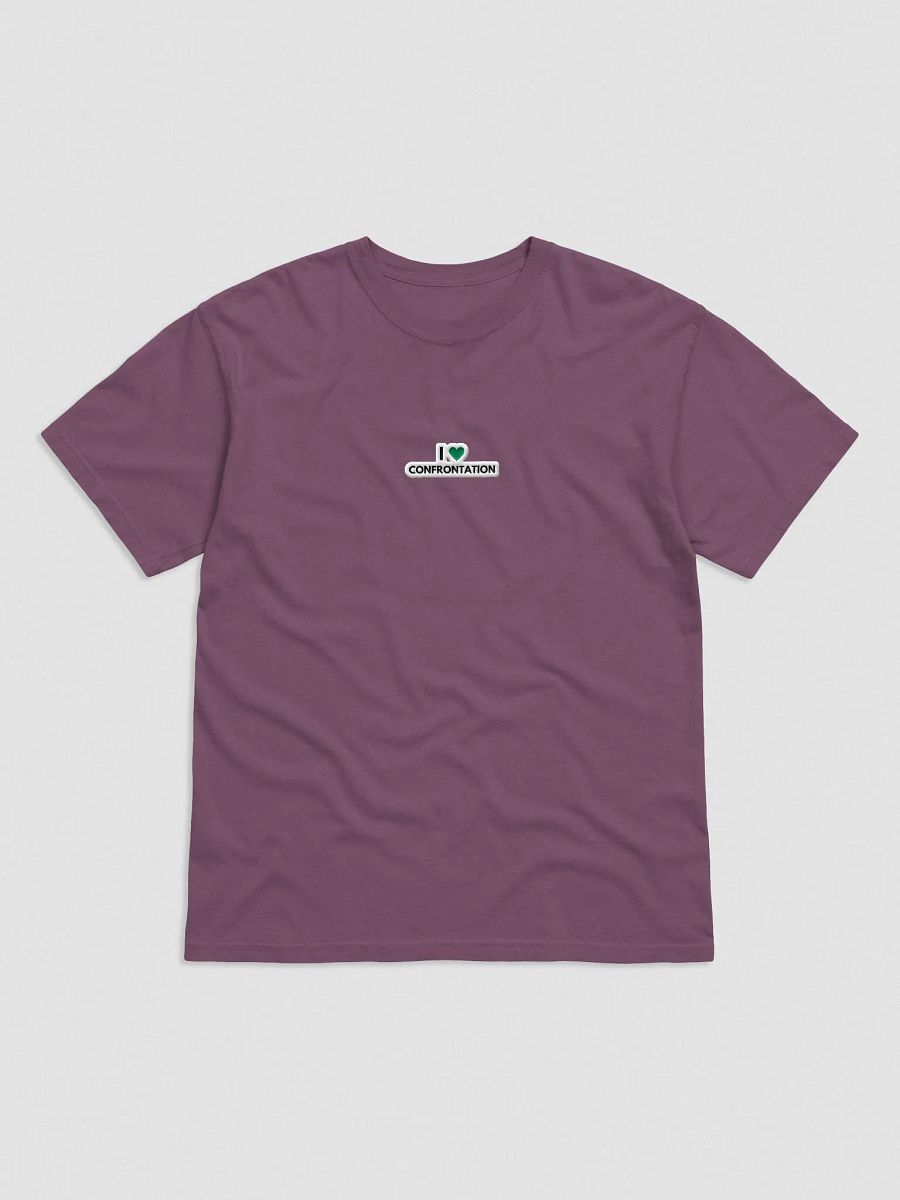 I <3 Confrontation embroidered garment-dyed tee (dark green bubble design) product image (6)