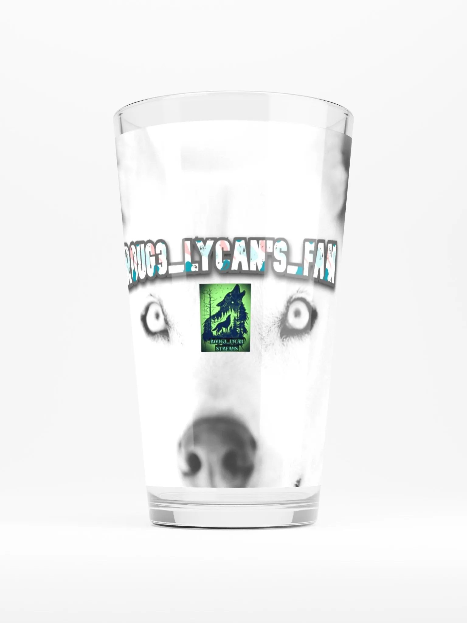 Roug3_lycan wolf Fam Pint Glass product image (1)