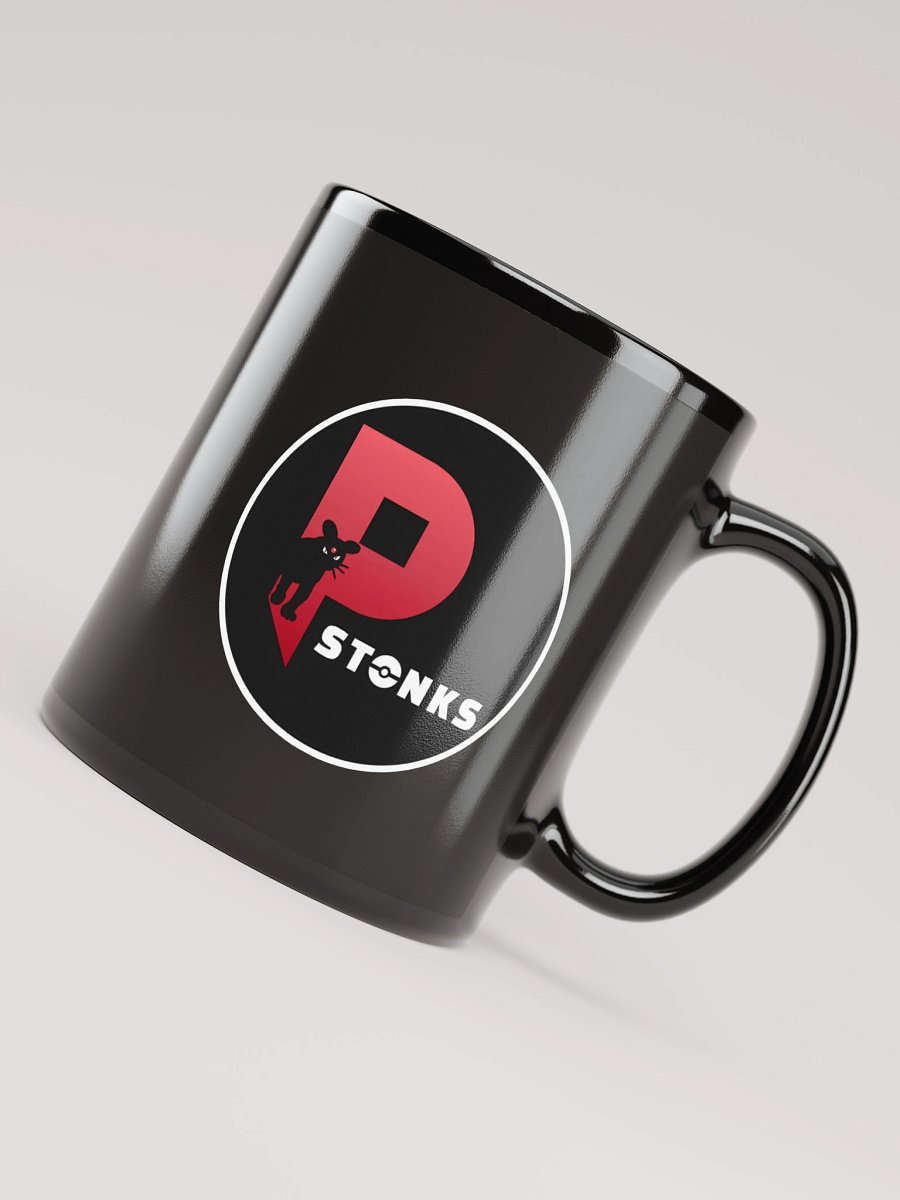 Stylish Black Glossy Mug with PokeStonks Design product image (7)