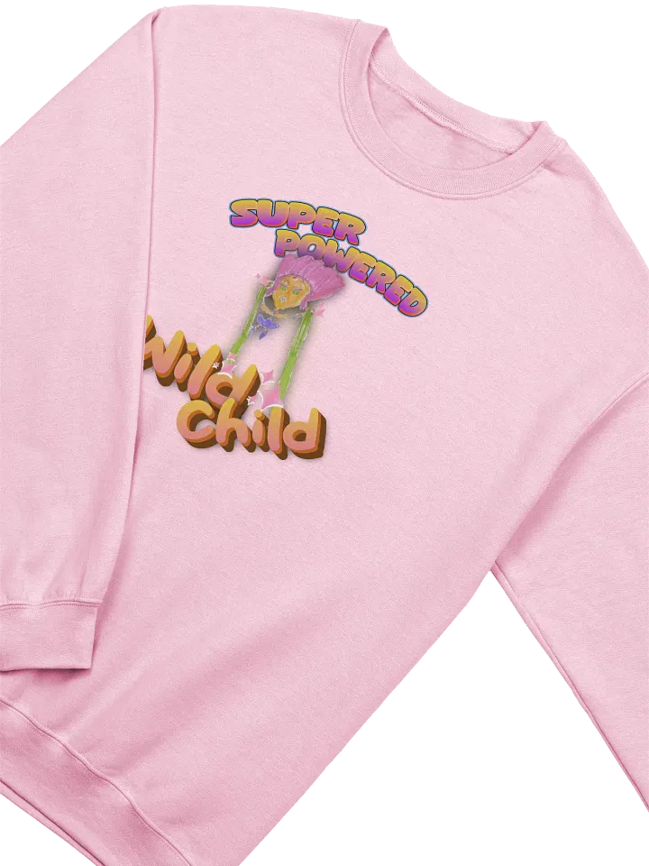 Super Powered Wild Child Classic Crewneck Sweatshirt product image (2)