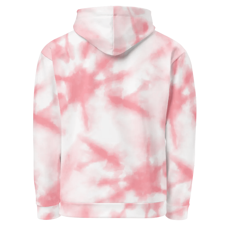 Pink Tie-Dye Blank Canvas Hoodie – Soft, Sporty, & Eco-Friendly product image (3)