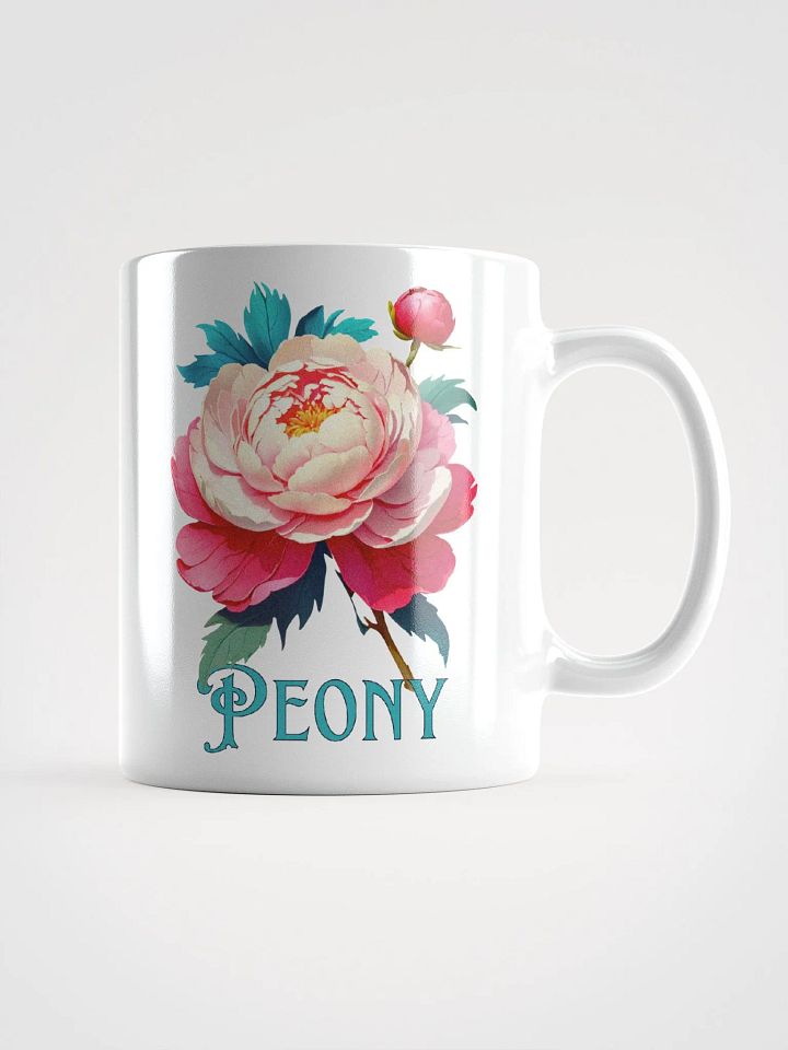 Floral Graphic | White Coffee Mug | Peony product image (2)