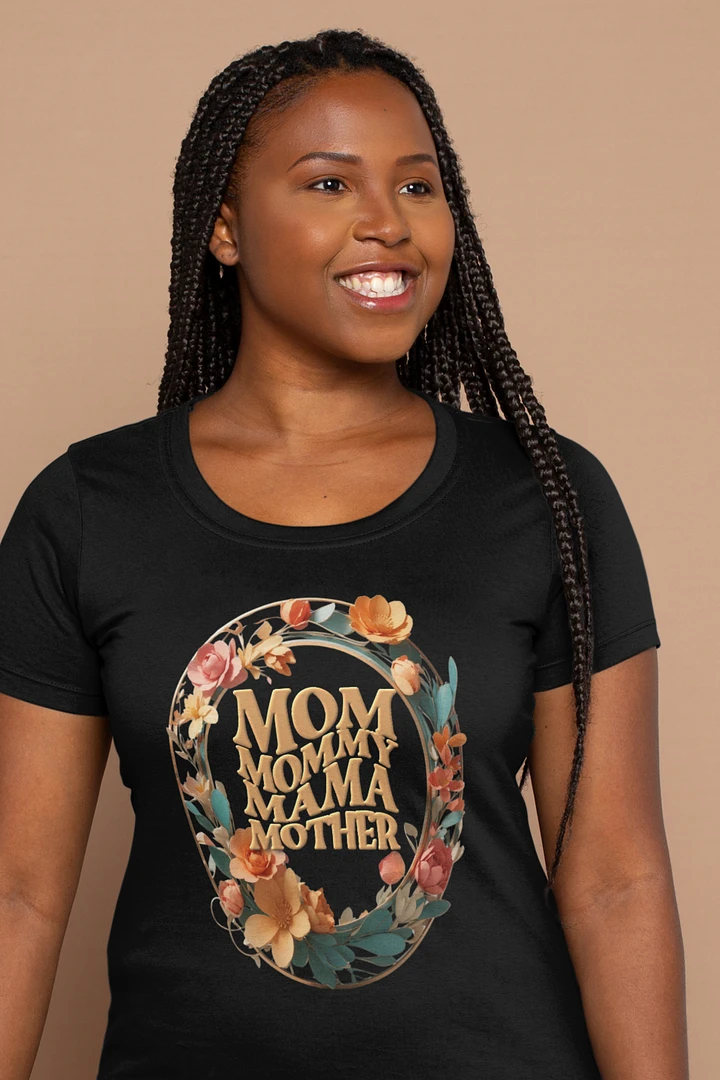 Mothers Day Floral Wreath Mom Mama Mommy Mother T-Shirt product image (1)