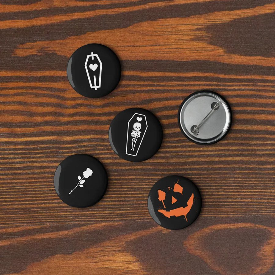 Black Button/Pin Pack product image (8)