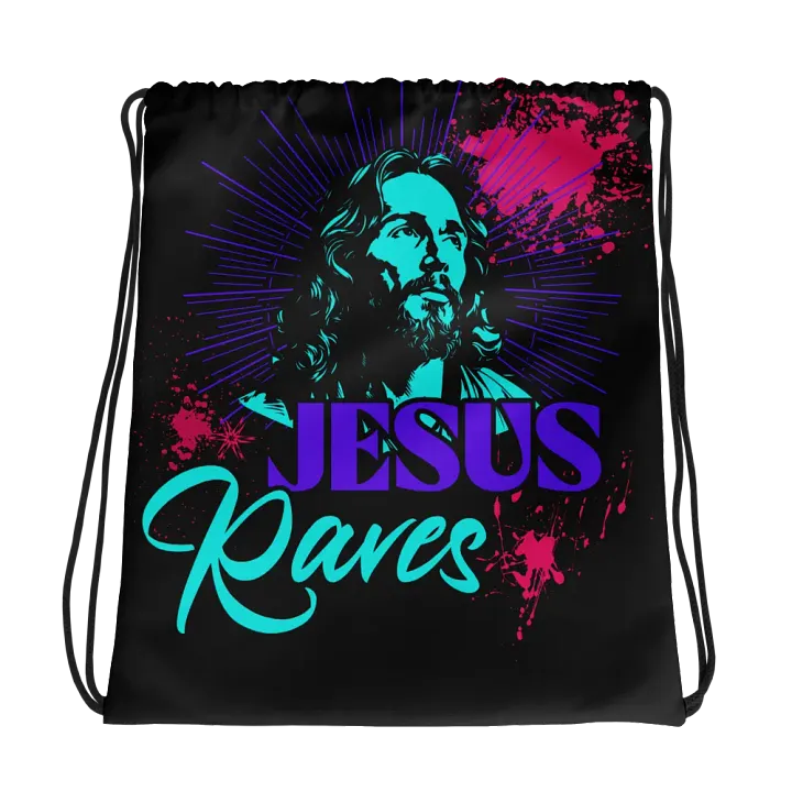 jesus raves Drawstring Bag product image (1)