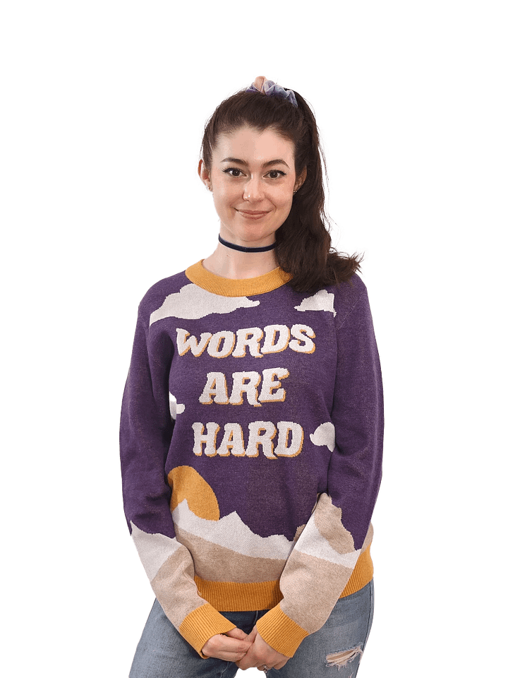 Words Are Hard Landscape Sweater product image (1)