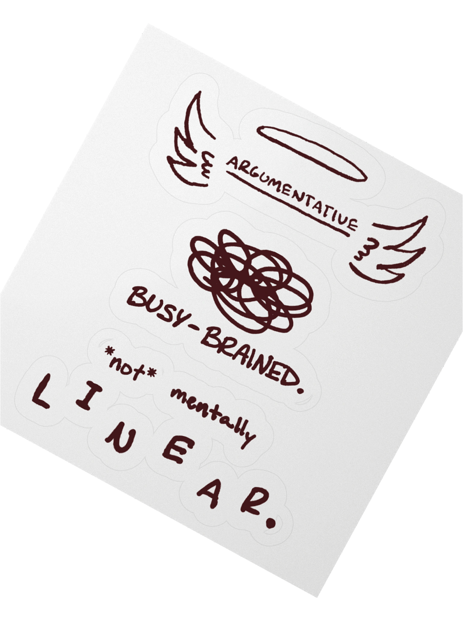 maroon sticker pack #1 product image (6)
