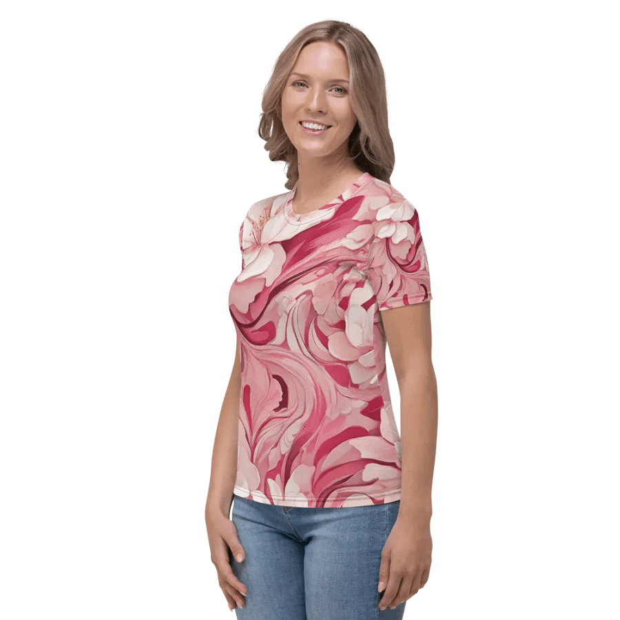 Pink & white abstract pattern product image (6)