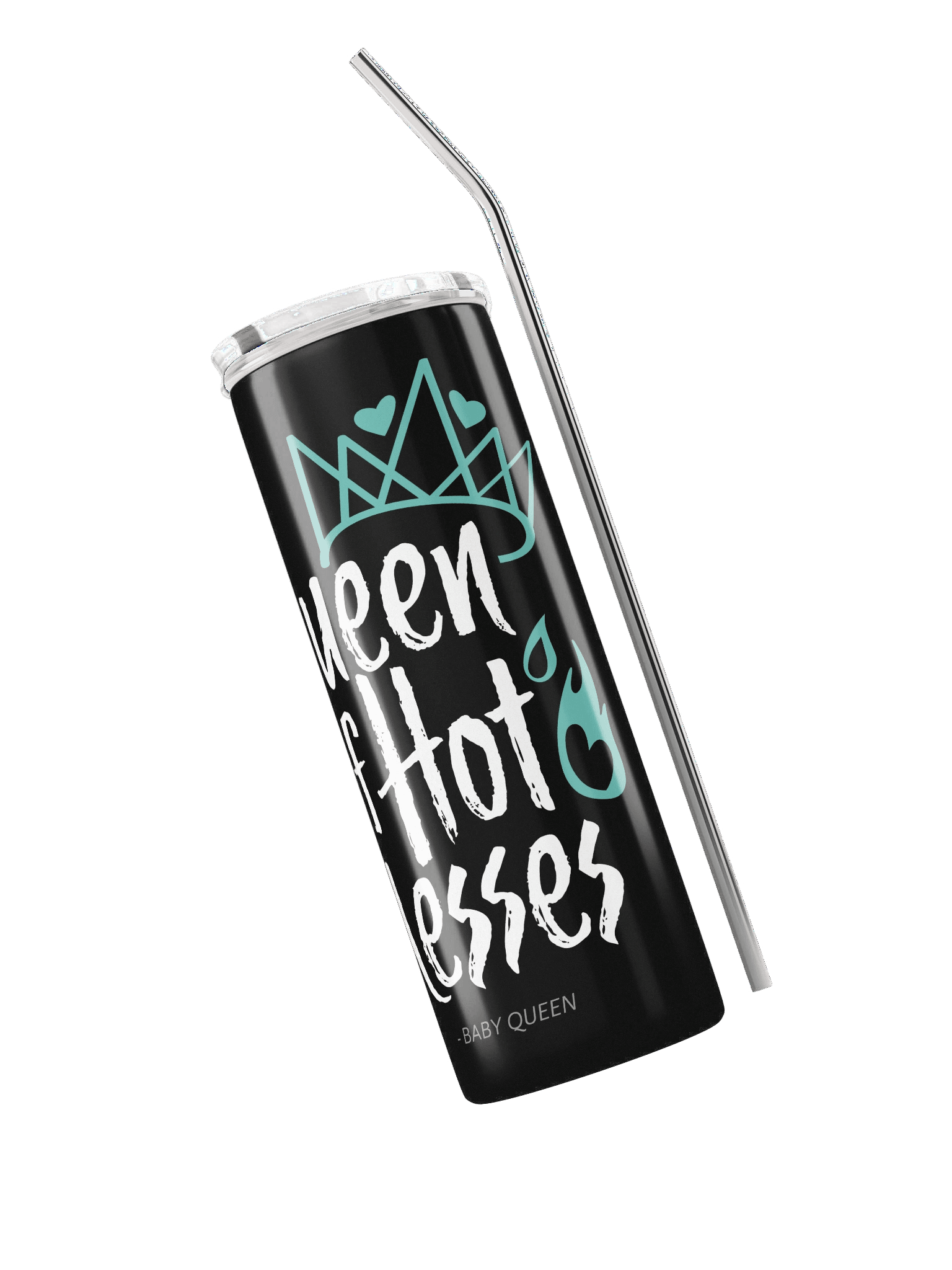 Queen Of Hot Messes Stainless Steel Tumbler (Black) product image (3)