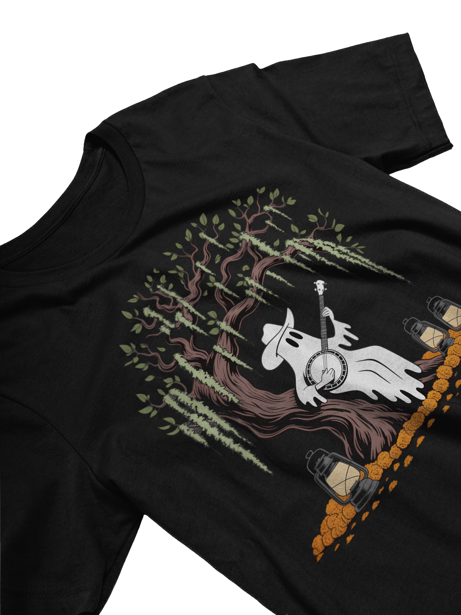 Spooky Serenade Ghost Banjo T-Shirt product image (5)