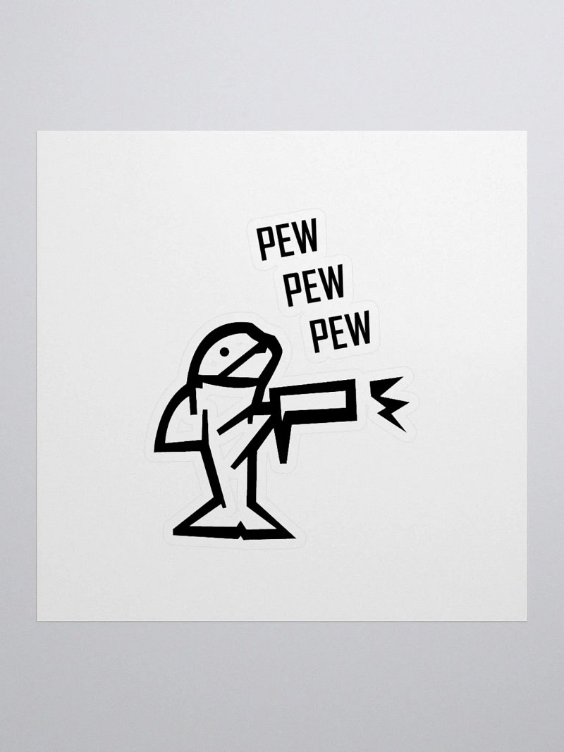 SHARK Pew Pew Pew Sticker