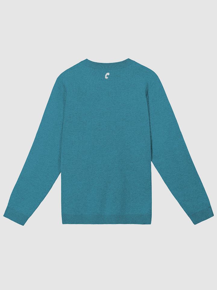 Knitted Crewneck Cyan Sweater product image (2)
