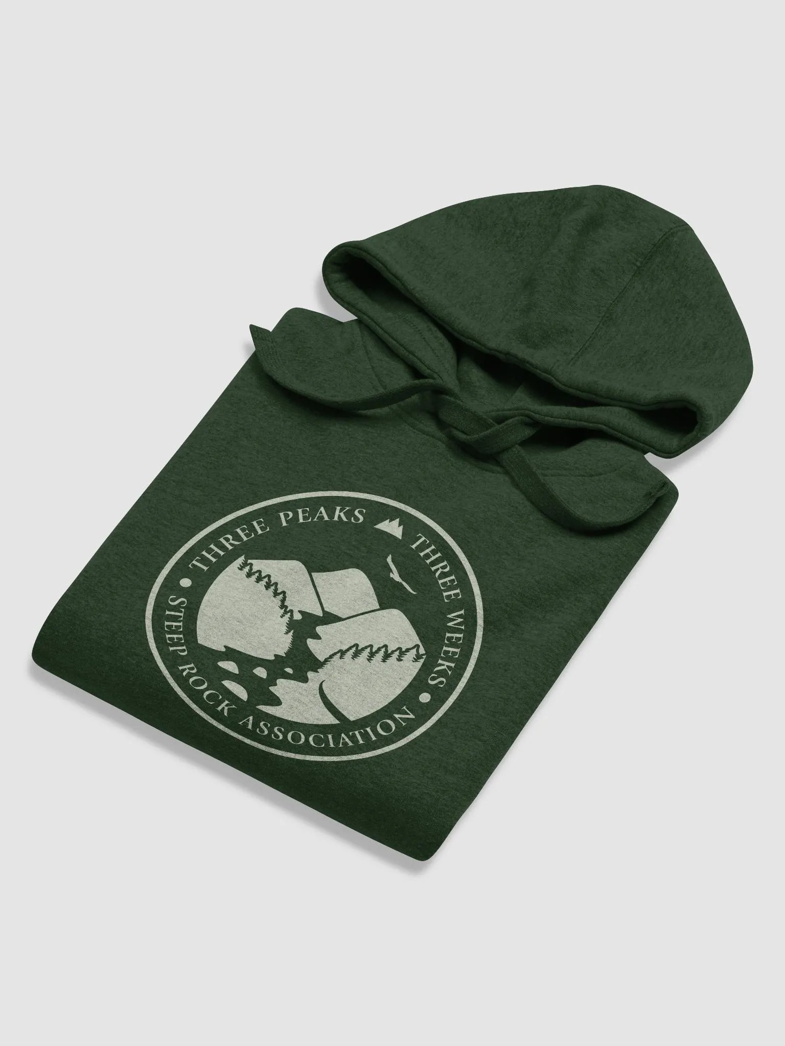 3 Peaks in 3 Weeks Green Hoodie (light green logo) product image (6)