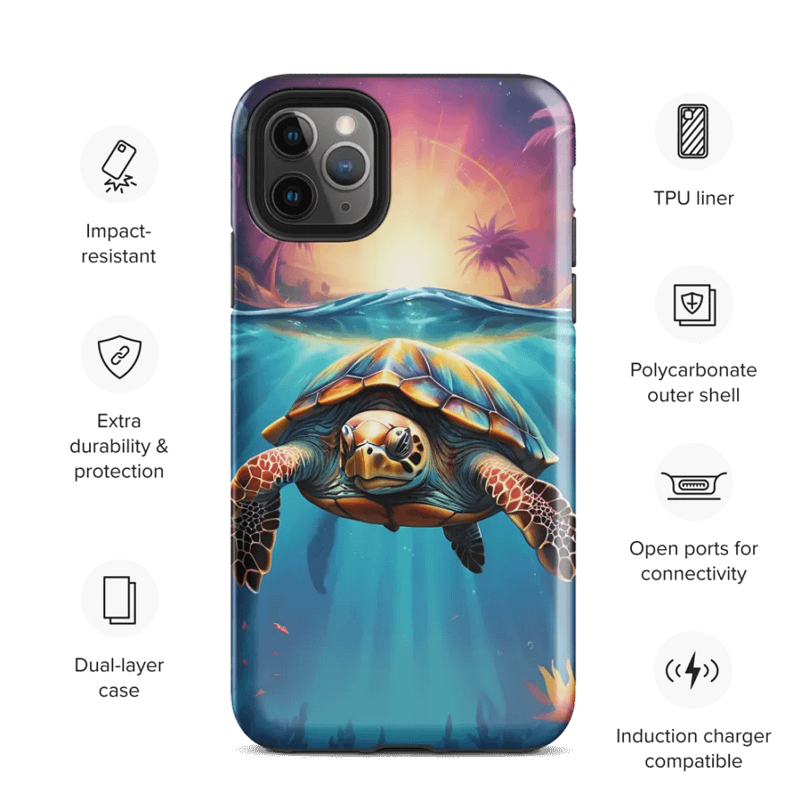 Tropical Turtle Adventure iPhone Case product image (35)