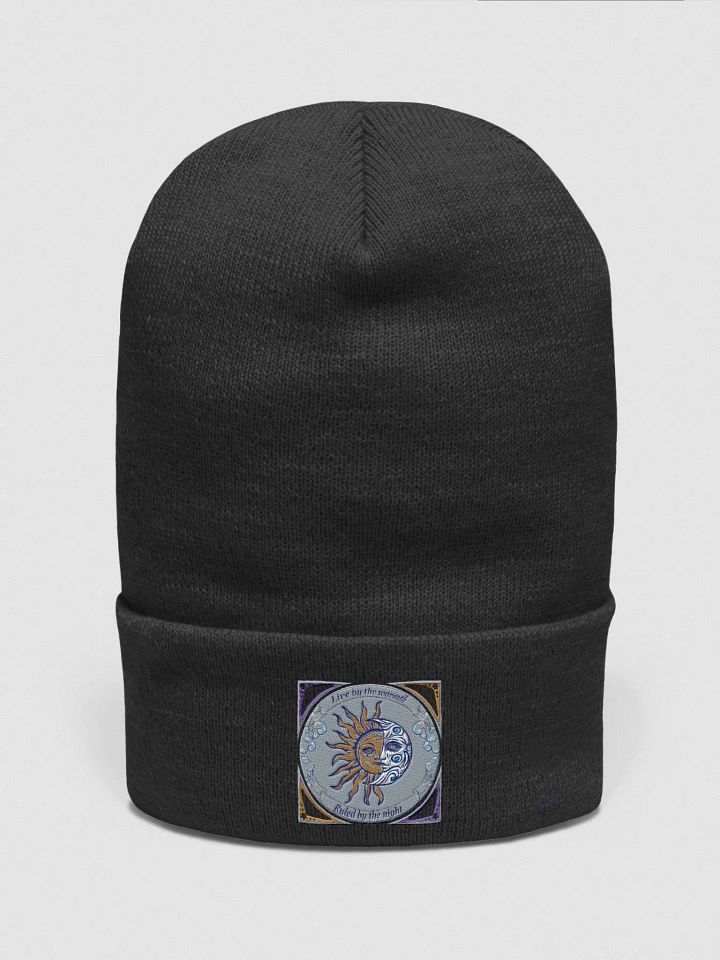sun and moon embroidered beanie product image (1)