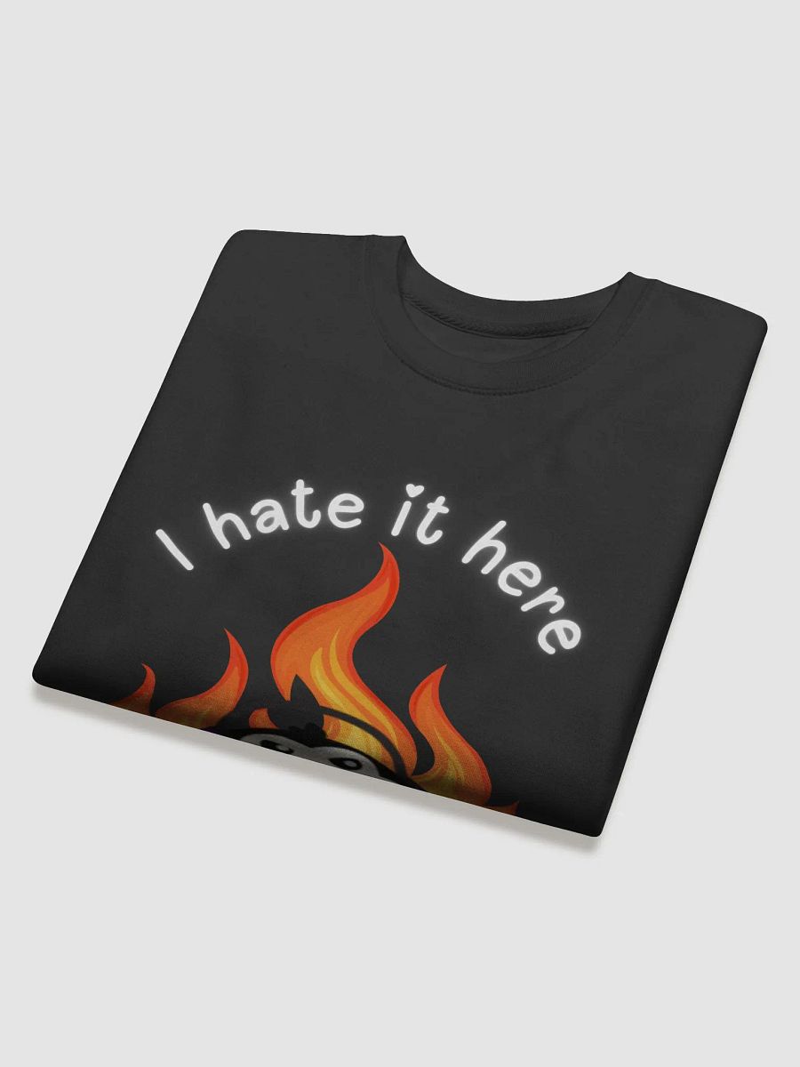 I hate it here Flames White Logo Sweater product image (4)
