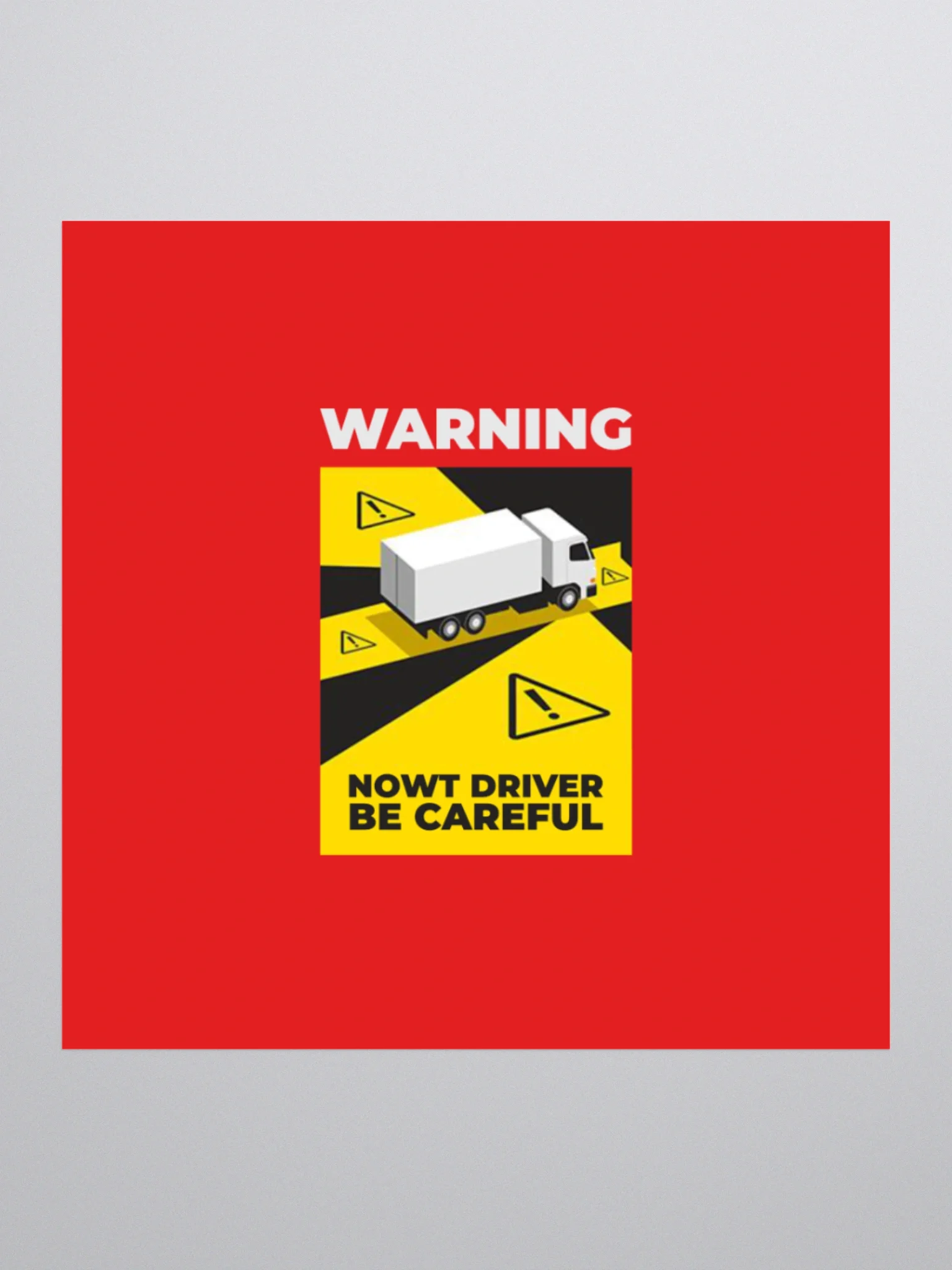 The Stickers: "Warning: NOWT Driver" product image (1)