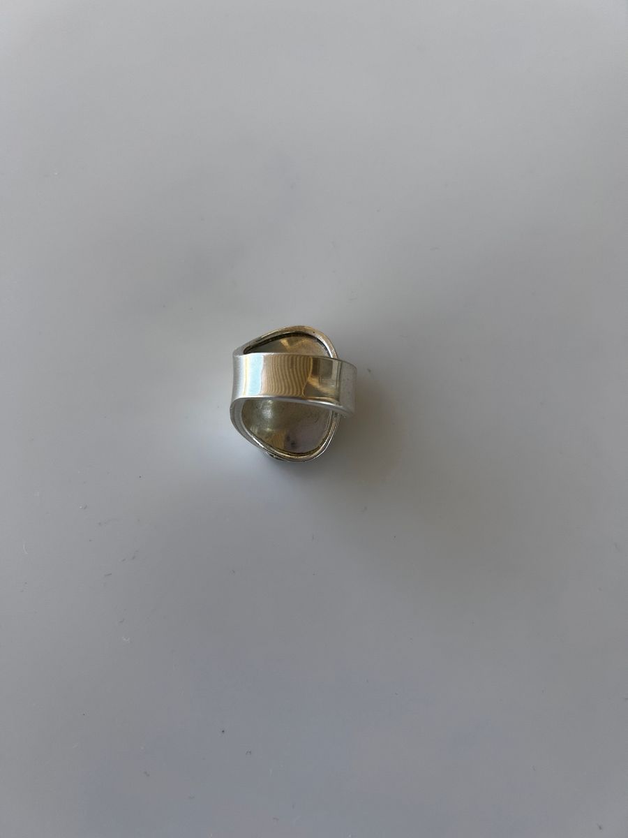Baltic White Amber 925 Sterling Silver Adjustable Ring product image (5)