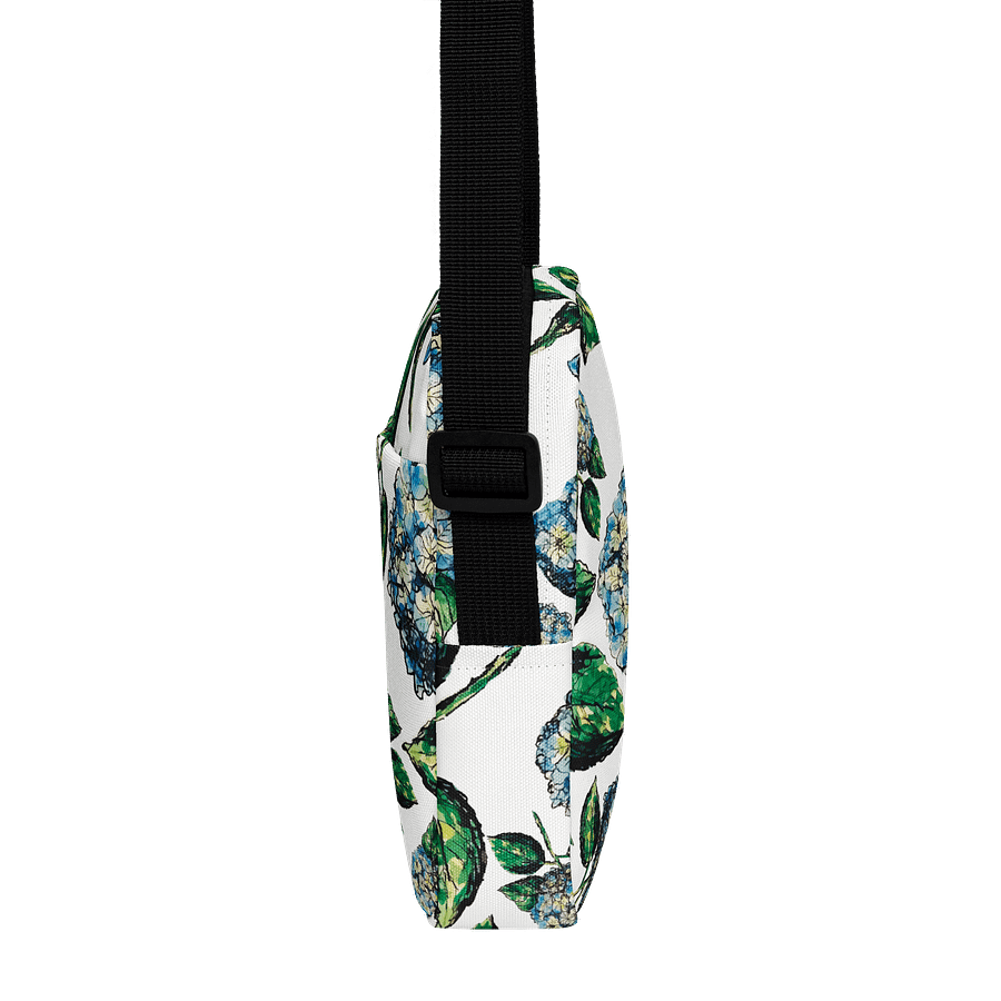Blue Hydrangea Blooms | Crossbody Bag | by Monique Faella Designs™ | Elegant Utility for Everyday Blooming | Floral Chic Meets Coastal Function 💙🌸🎒 product image (2)