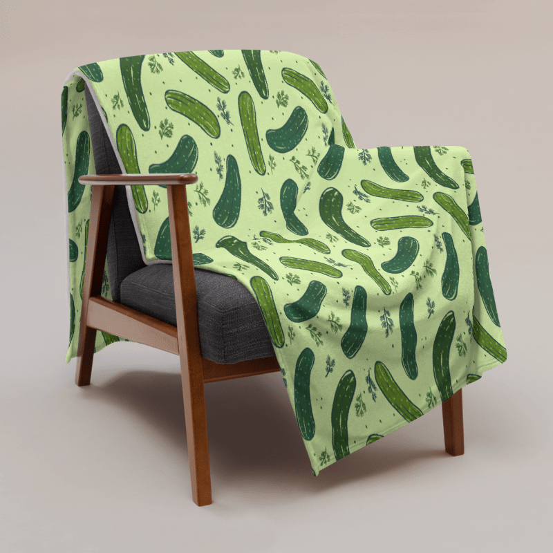Dill Pickles Pattern Throw Blanket product image (9)
