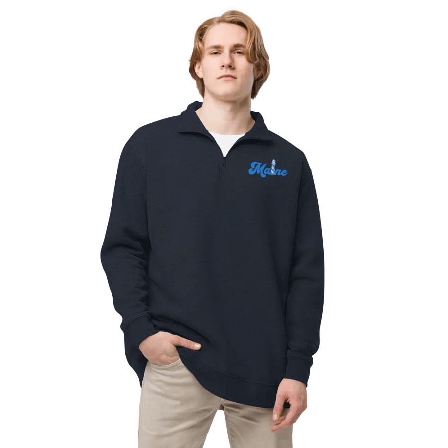 Maine Lighthouse Embroidery Half Zip product image (23)