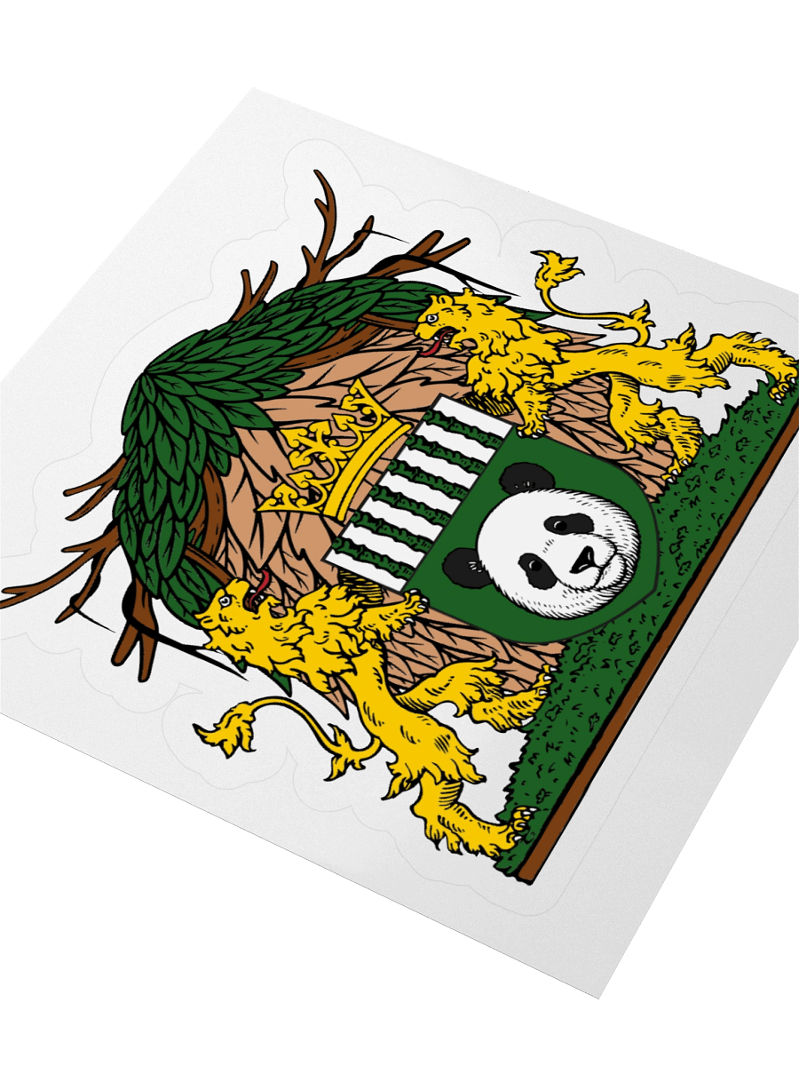 Forest Kingdom Panda Coat of Arms – Kiss Cut Sticker product image (3)