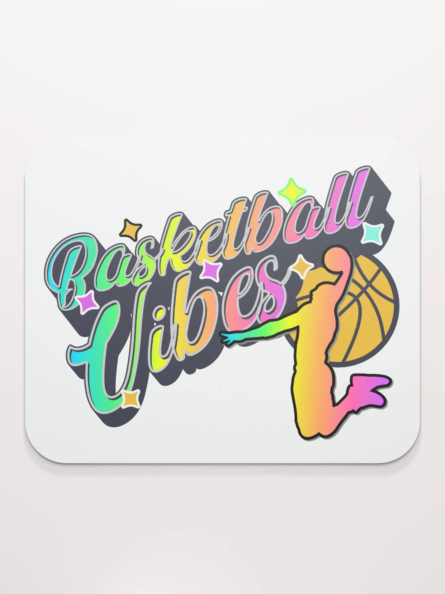 Basketball Vibes Rainbow Dreams Mouse Pad product image (2)