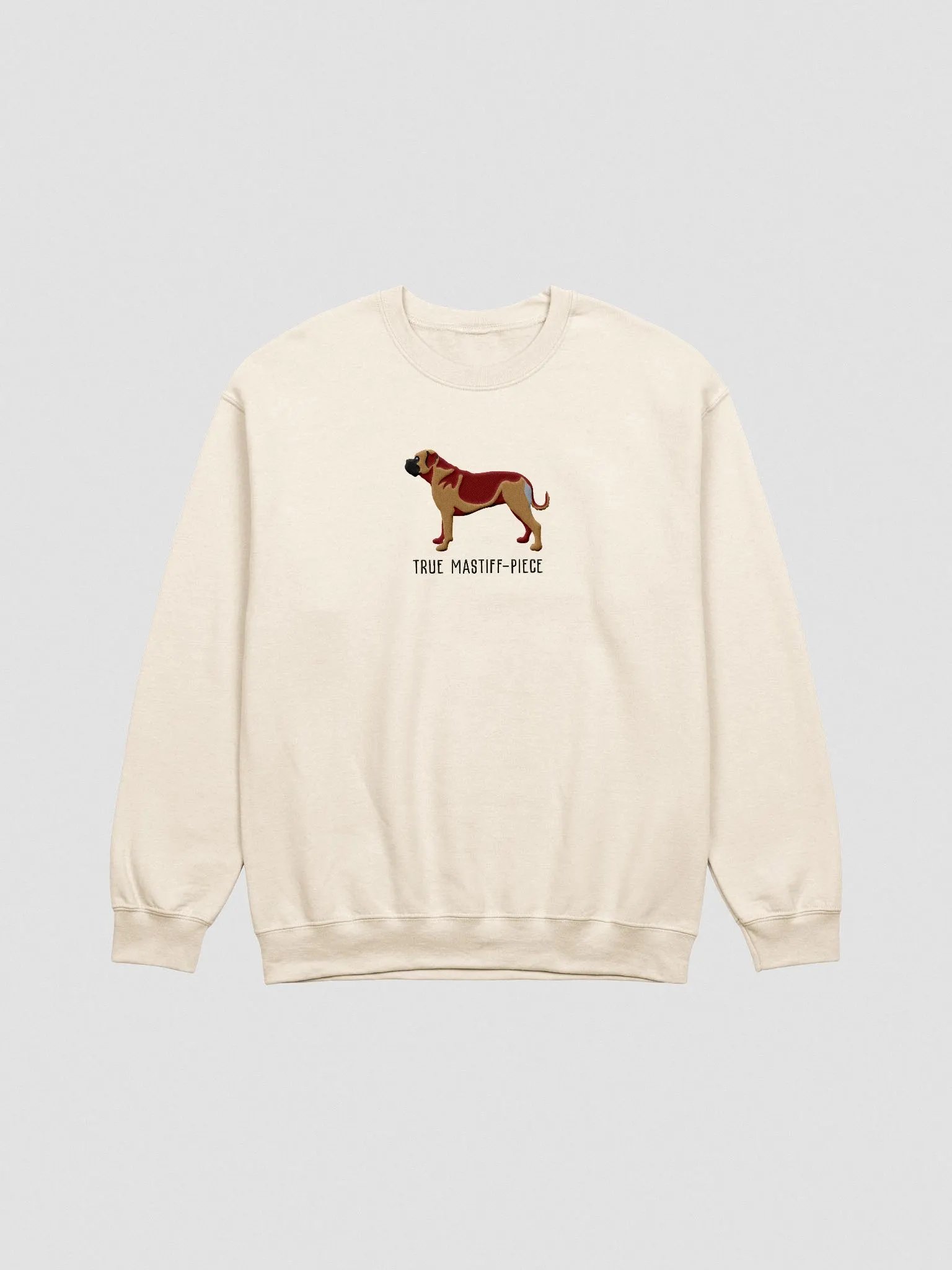True Mastiff-Piece Sweatshirt(Embroidered) of a Bullmastiff(Tan) product image (4)