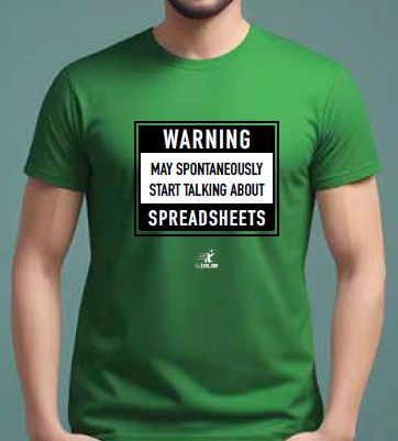 Warning May Talk About Spreadsheets - Green T-shirt product image (1)