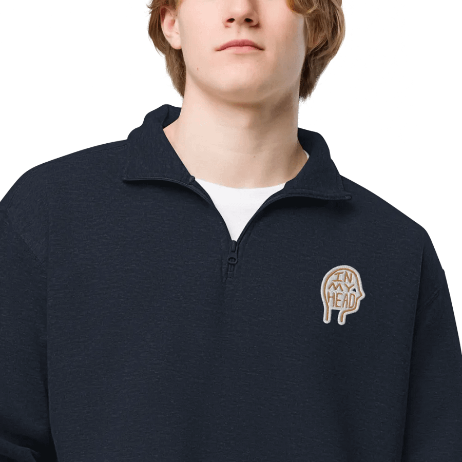 In My Head (brass bubble design) embroidered quarter zip product image (10)