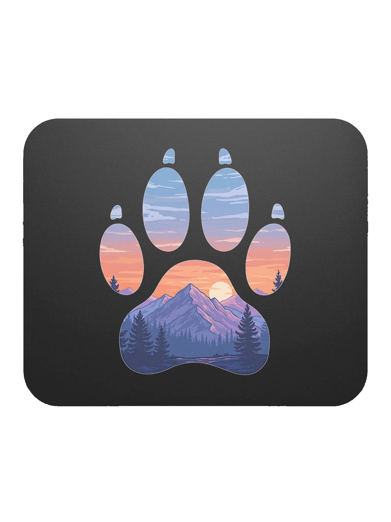 Mountain Adventure Black Mouse Pad product image (1)