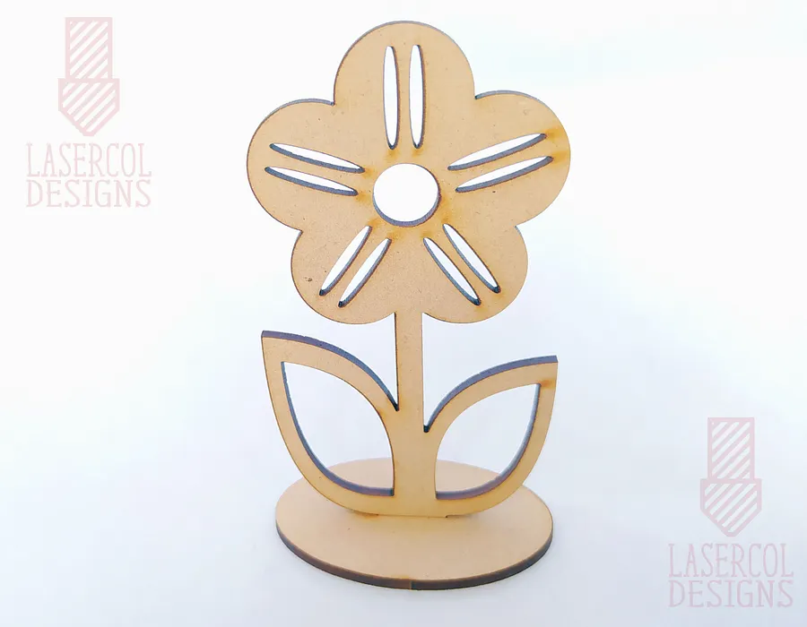 Flowers - Set 3 - (Two Sizes, Five Styles)- Laser Cut Files product image (7)