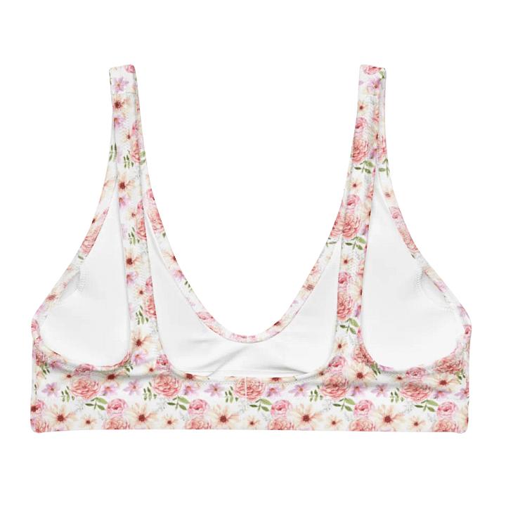Watercolour Floral Pattern Padded Bikini Top - V7 product image (2)