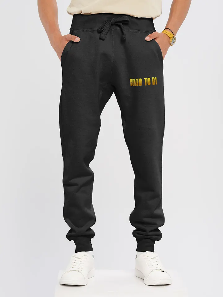 Troy Hornbeck - ROAD TO D1 - Black Sweatpants with YELLOW product image (2)
