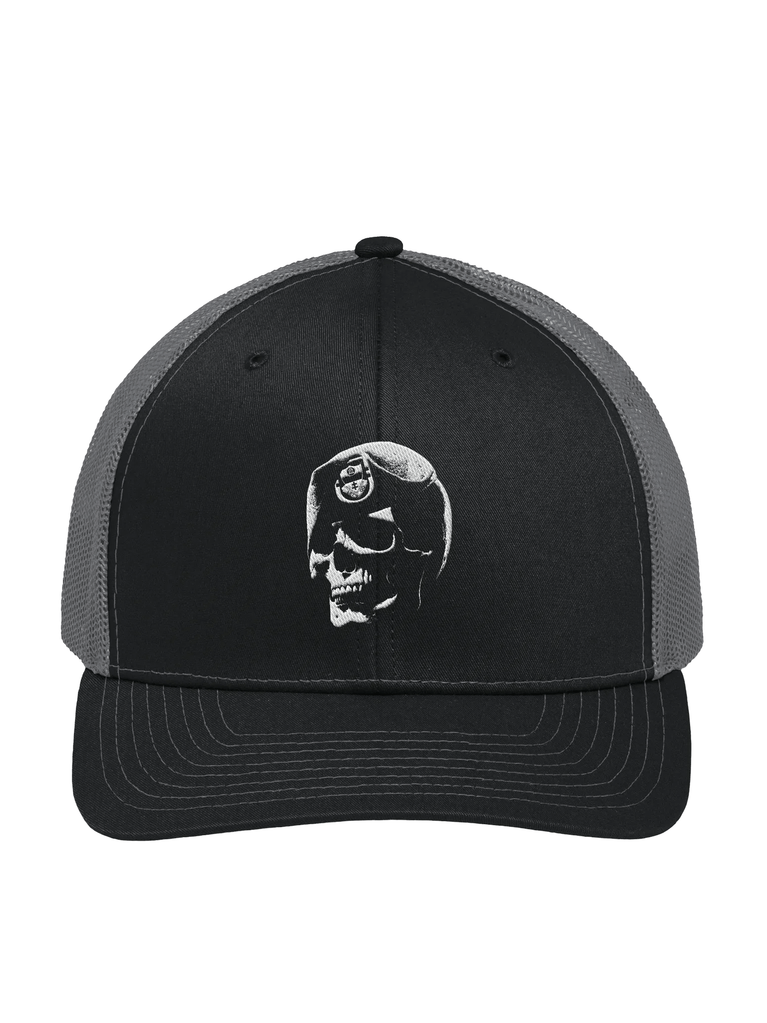 Skull Beret Subdued Trucker Hat product image (2)