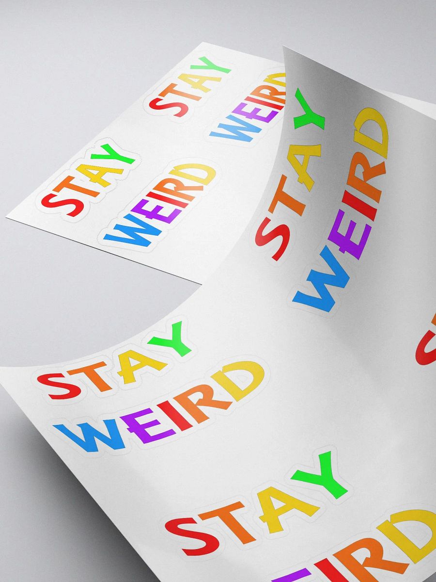Stay Weird Rainbow - Kiss Cut Stickers product image (1)