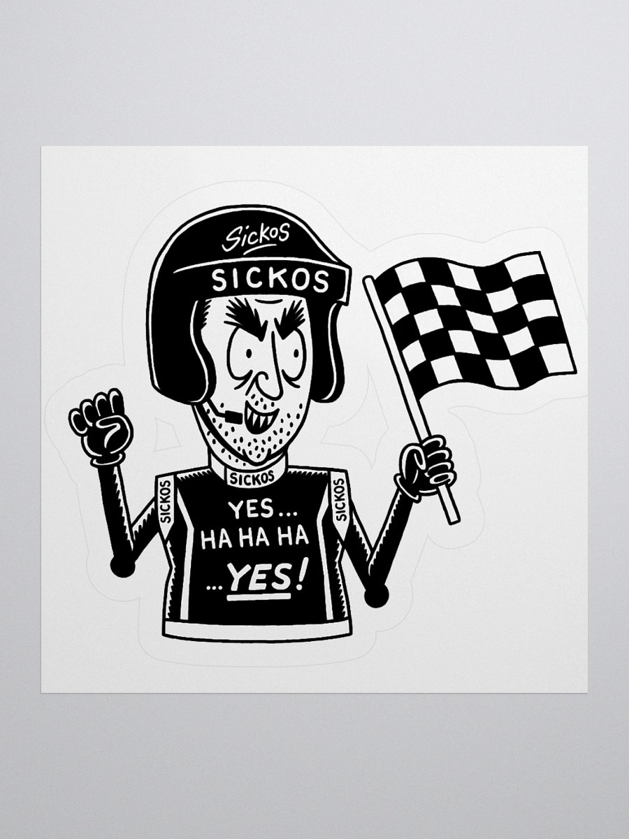 Sickos Racecar Driver Sticker (3 Sizes) product image (3)