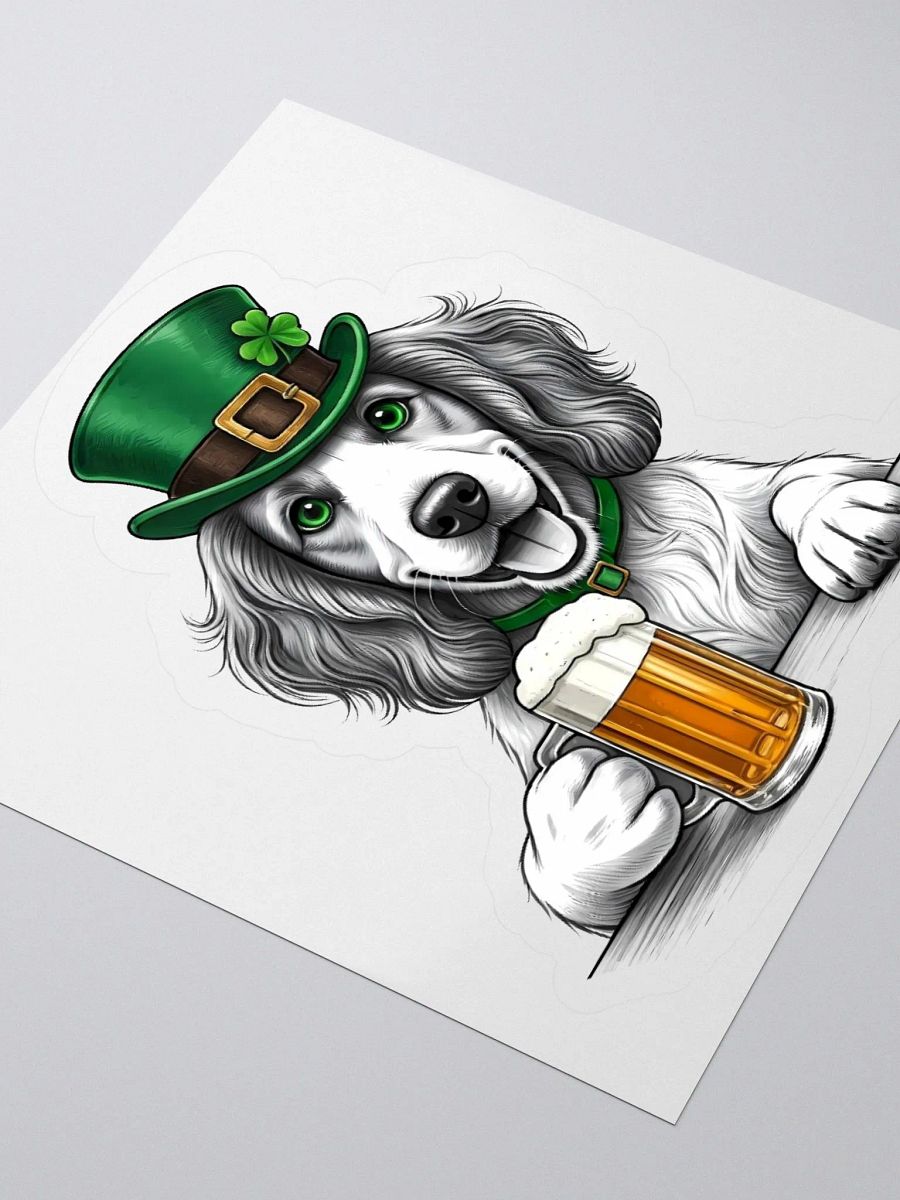 St. Patrick's Day Dog Sticker product image (9)