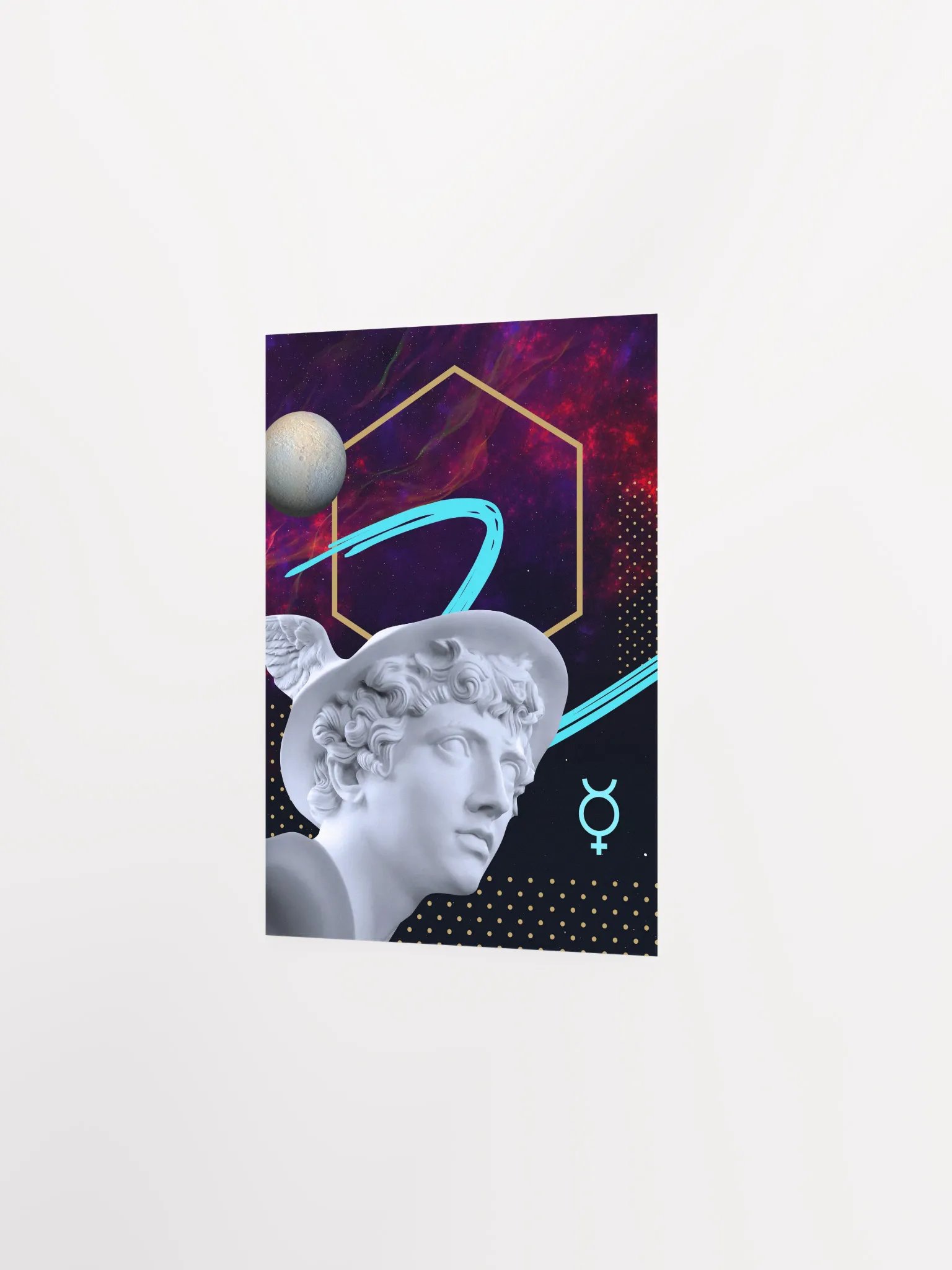 Synthwave Gods and Planets: Mercury (Hermes) [synthwave/vaporwave/retrowave/cyberpunk] — aesthetic poster, retrowave poster, neon poster product image (9)