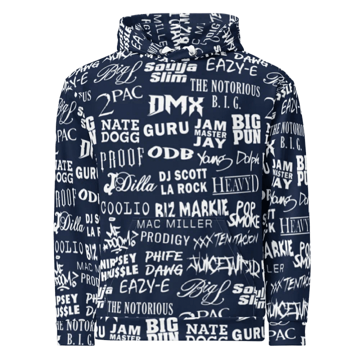 Never Forget - Hip-Hop Artists - BLUE - Unisex Hoodie product image (2)