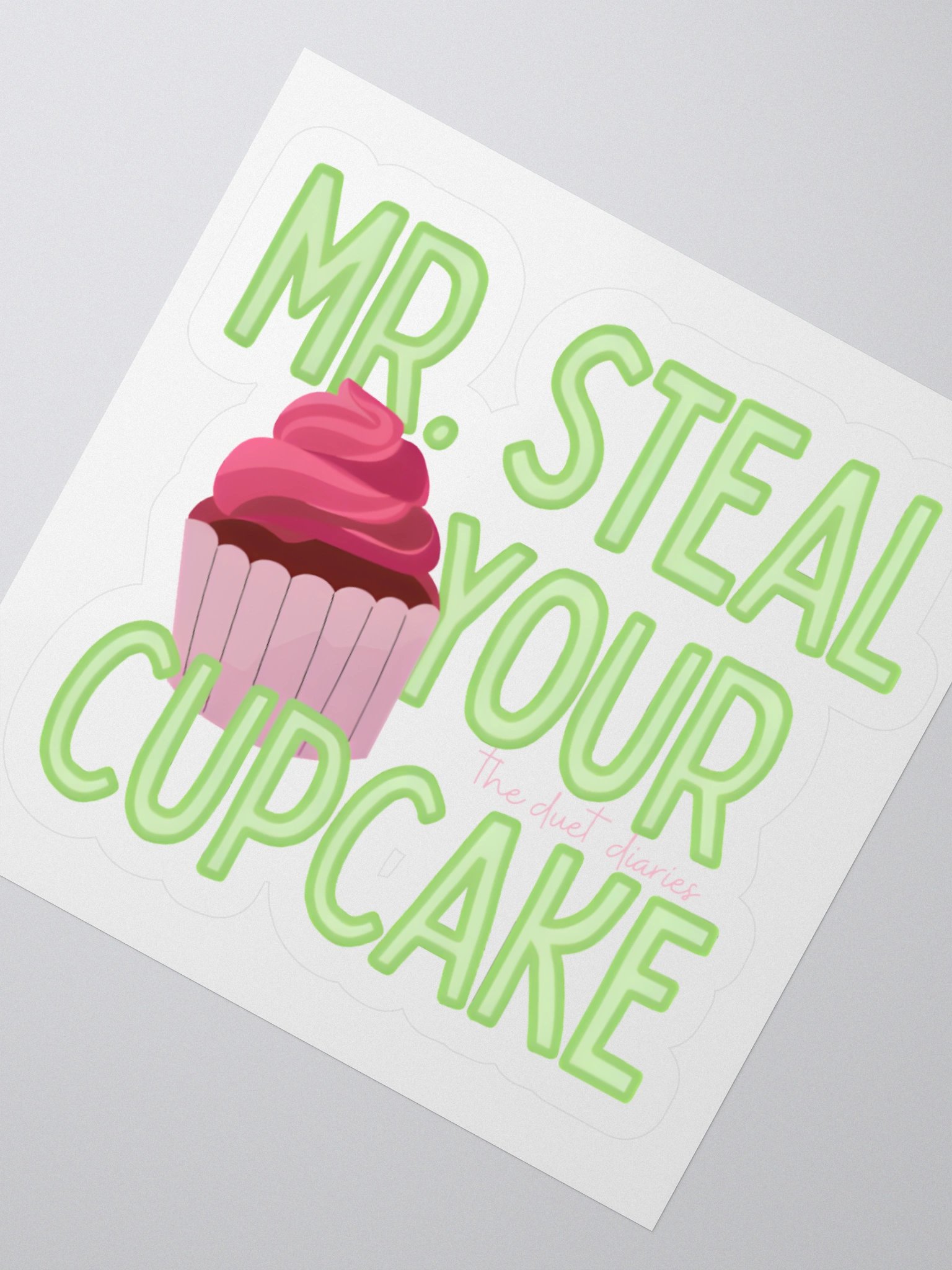 Mr. Steal Your Cupcake Sticker (3″ × 3″) product image (2)