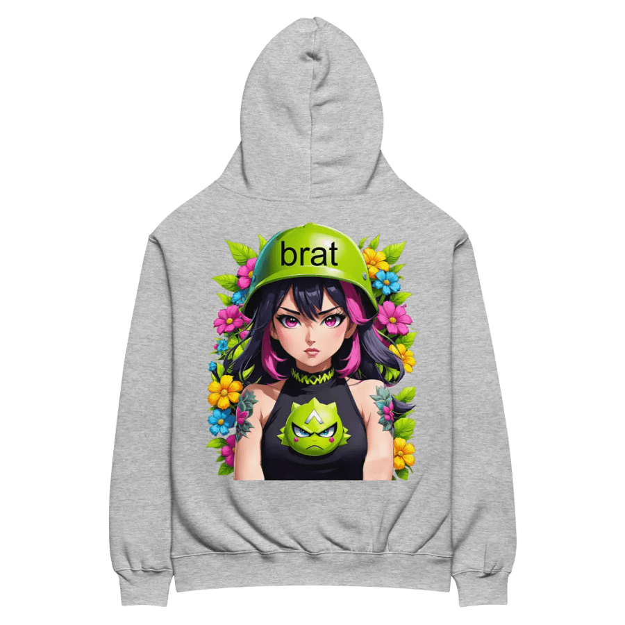 Brat - Premium Hoodie (Athletic Heather) Brat Life - v6 (Back Printed Design) product image (3)