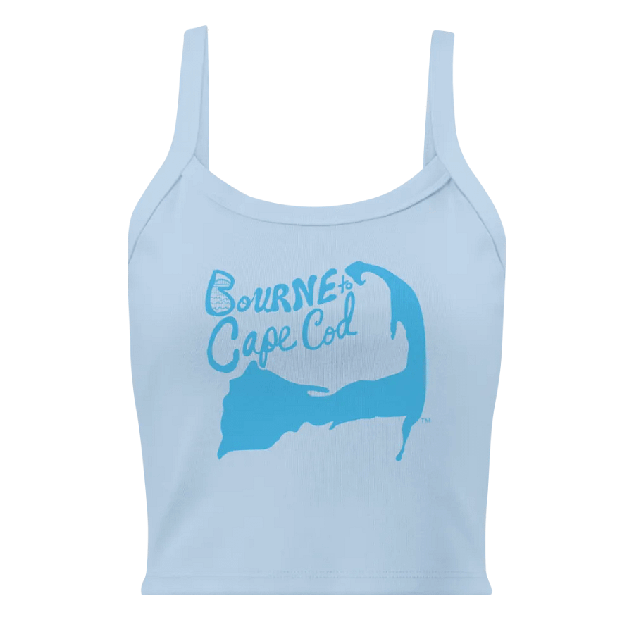 BOURNE to Cape Cod™ | Women’s Micro-Rib Tank | Coastal Cool with a Flattering Fit | Deep Sky Blue Logo product image (5)