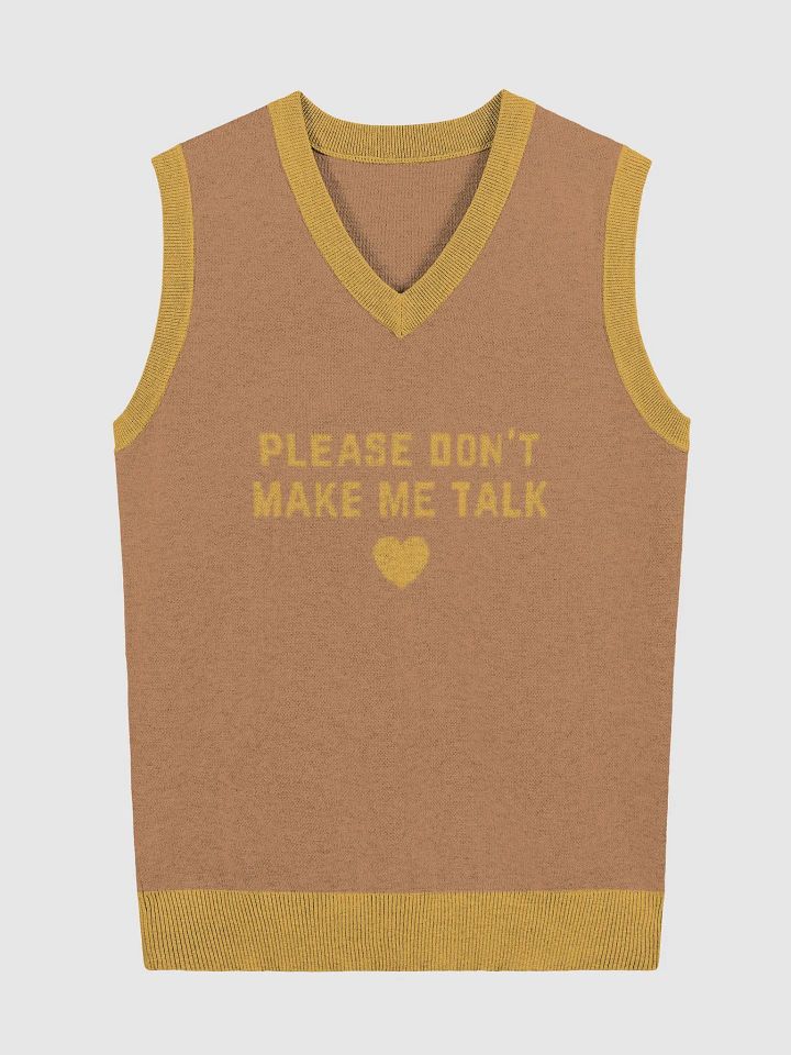 PLEASE DON'T MAKE ME TALK (duotone orange) knitwear vest product image (1)