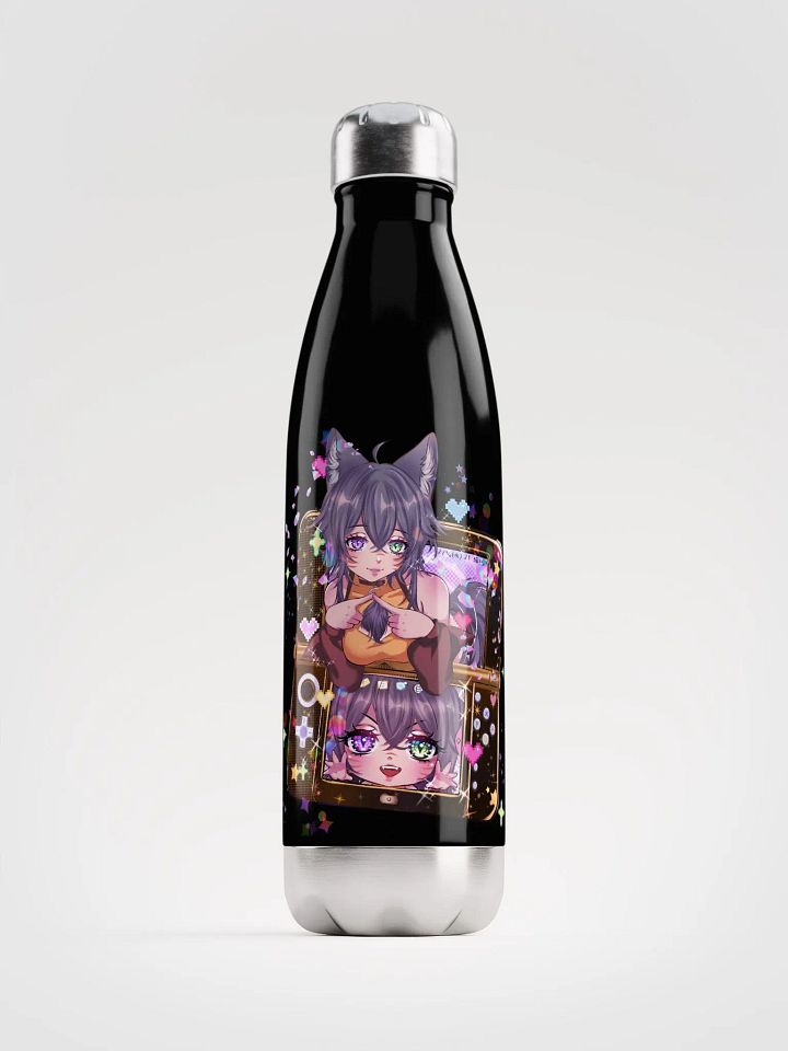 WolfcatRisi Gamer Waifu Stainless Steel Water Bottle product image (1)