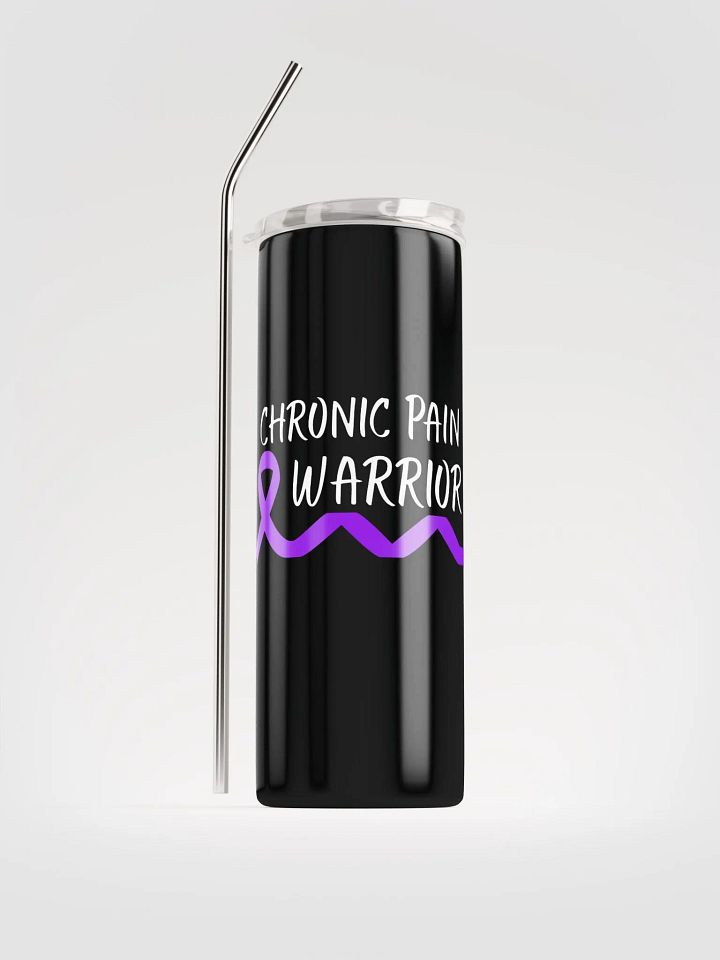 Chronic Pain Warrior Bottom Ribbon stainless steel Tumbler (20oz) product image (1)
