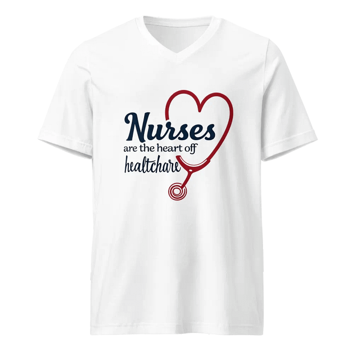 Heart of Healthcare Nurses V-Neck Tee product image (1)