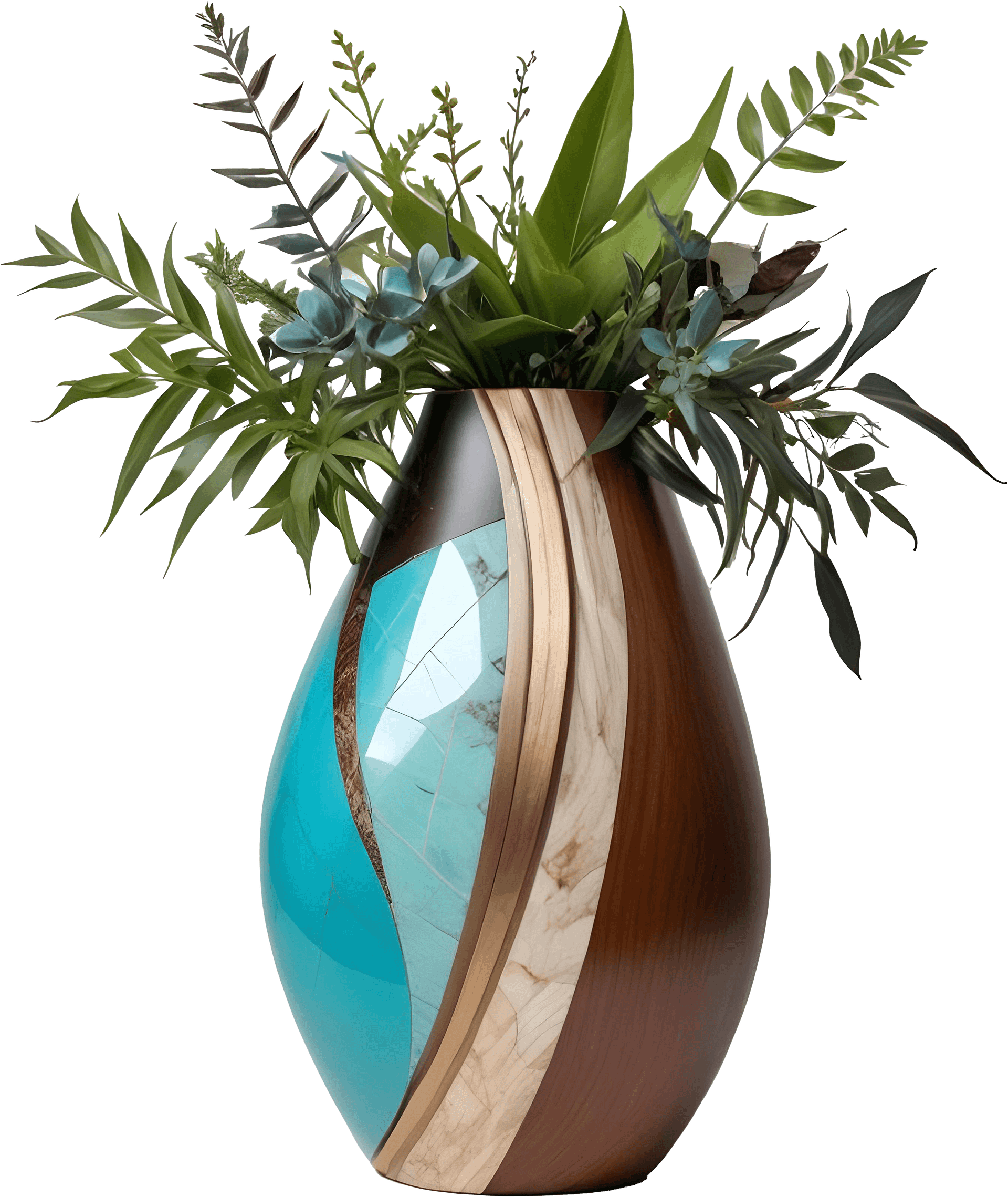 Collection song of the waves Art Deco Vase, PNG product image (1)