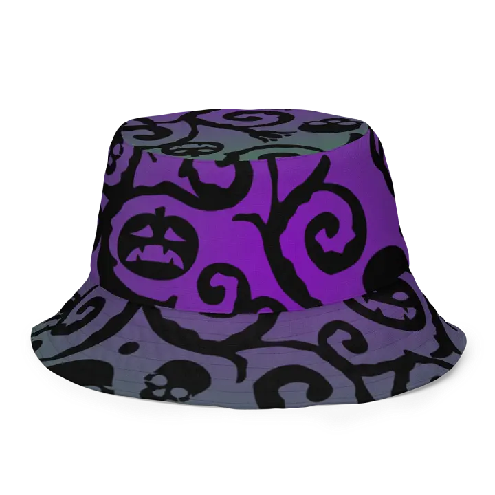 Green & Purple Scary Pumpkins Skull Hat product image (1)